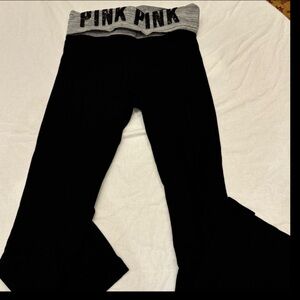 Y2K - 2010’s Style Victoria's Secret PINK VS Foldover Yoga Pants Flare Sparkly